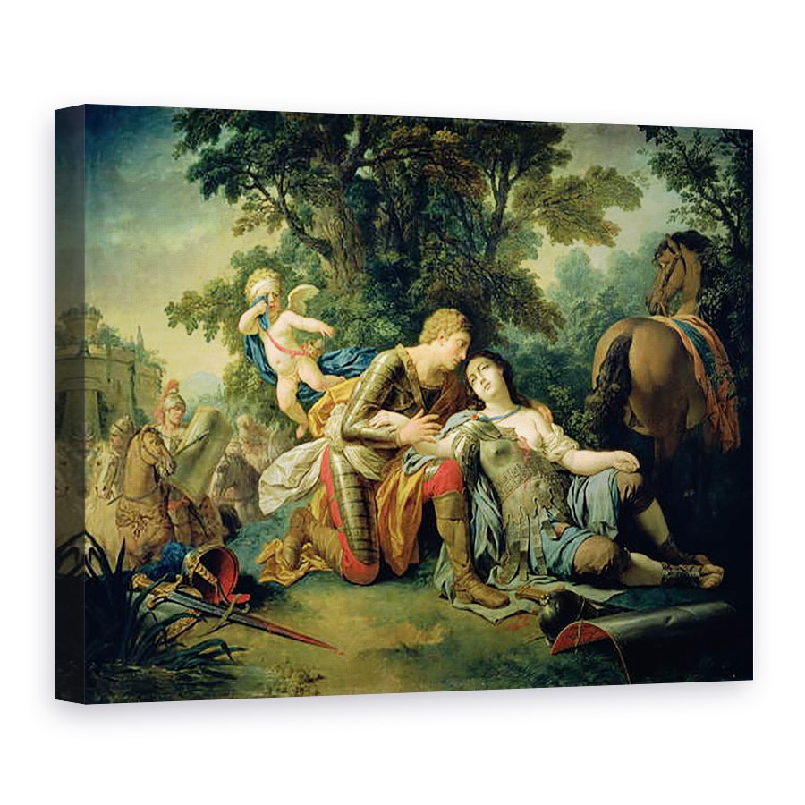 Tablou canvas - Louis Jean Francois I Lagrenee - Tancred si Clorinda, 60 x 80 cm