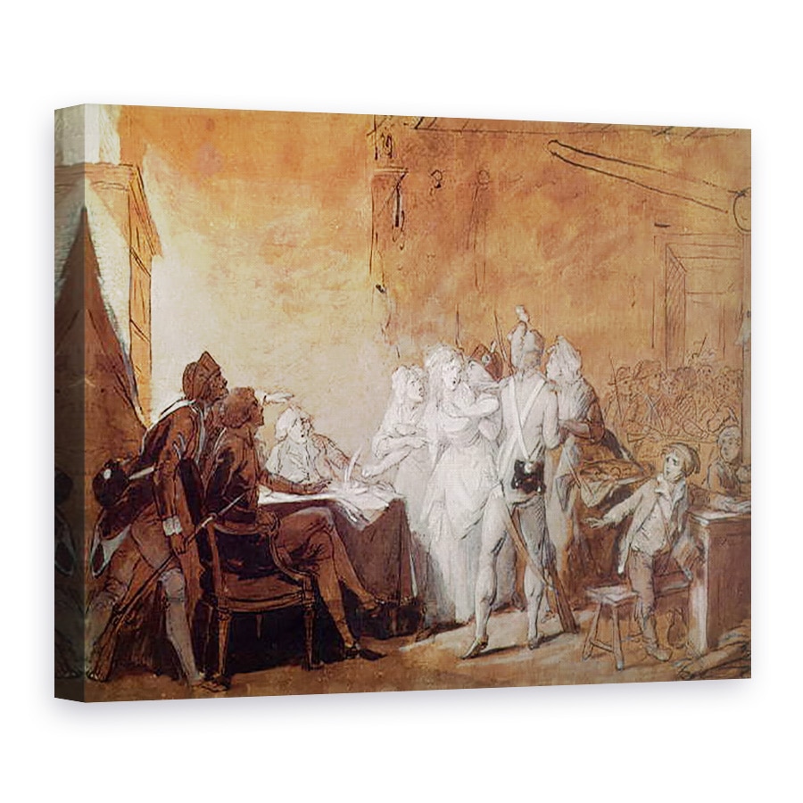 Tablou canvas - Louis Leopold Boilly - Arestarea lui Charlotte Corday, 60 x 80 cm