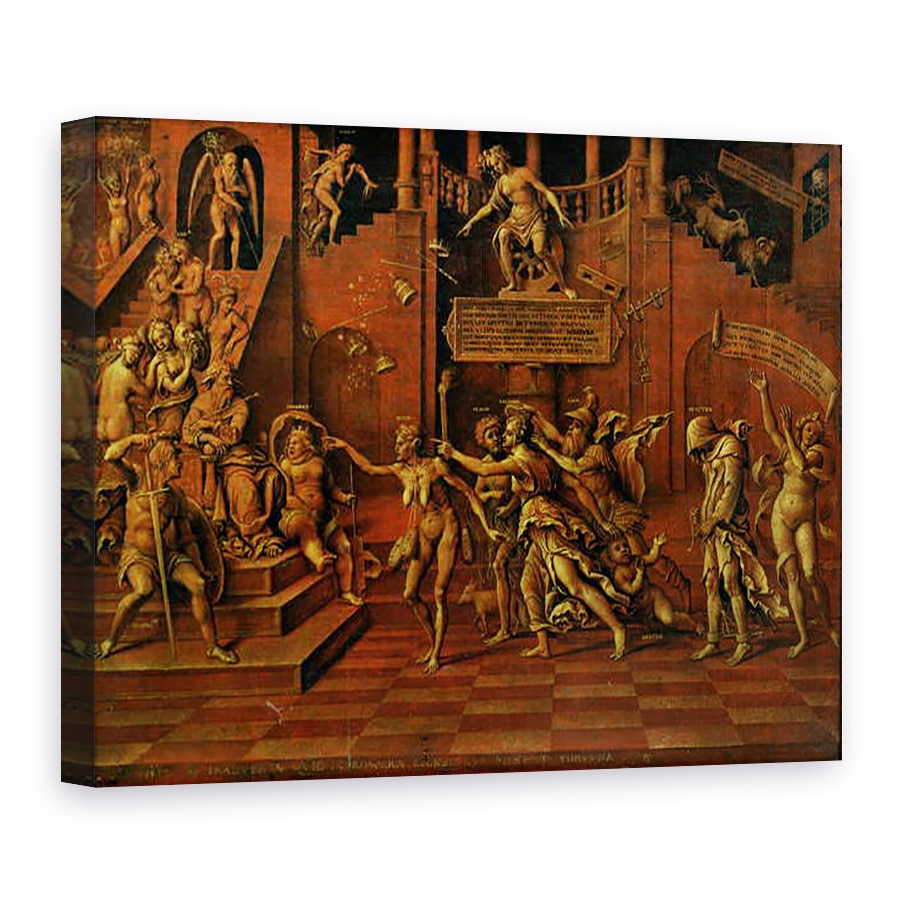 Tablou canvas - Lorenzo Leonbruno - Alegorie de calomnie sau, 60 x 80 cm
