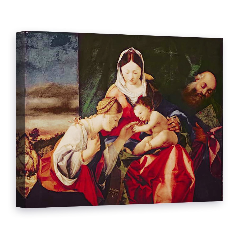 Tablou canvas - Lorenzo Lotto - Casatoria mistica a Sfintei Ecaterina, 60 x 80 cm