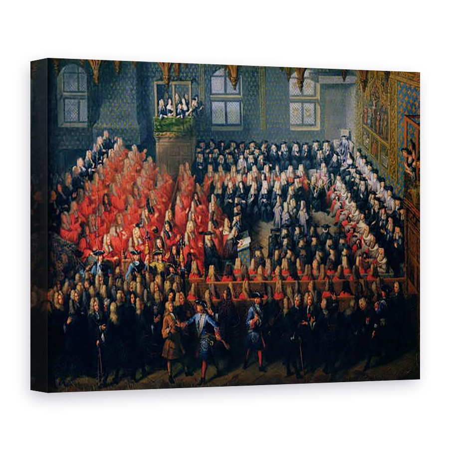 Tablou canvas - Louis Michel Dumesnil - Pat de Justitie a avut loc la Parlamentul de Paris, 60 x 80 cm