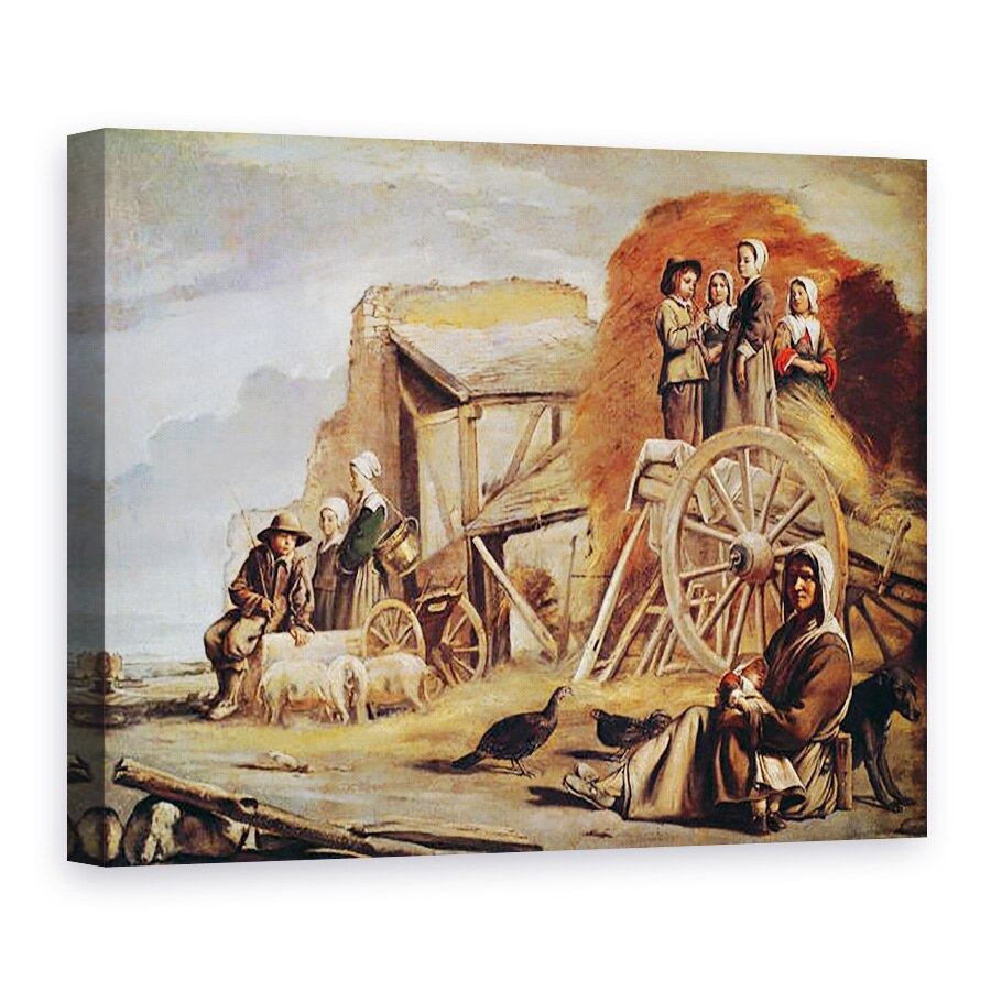 Tablou canvas - Louis Le Nain - Haycart, sau intoarcerea de la Haymaking, 60 x 80 cm