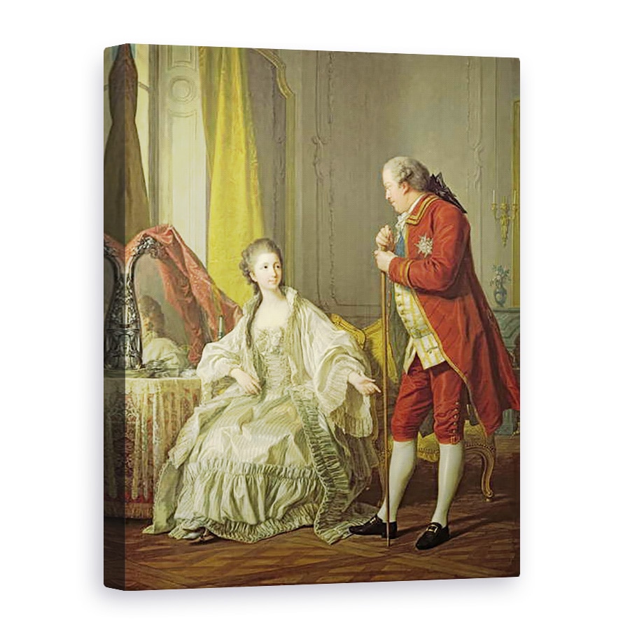 Tablou canvas - Louis Michel van Loo - Portretul Marchizului de Marigny si a sotiei sale, Marie-Francoise Constance Julie Filleul, 60 x 80 cm