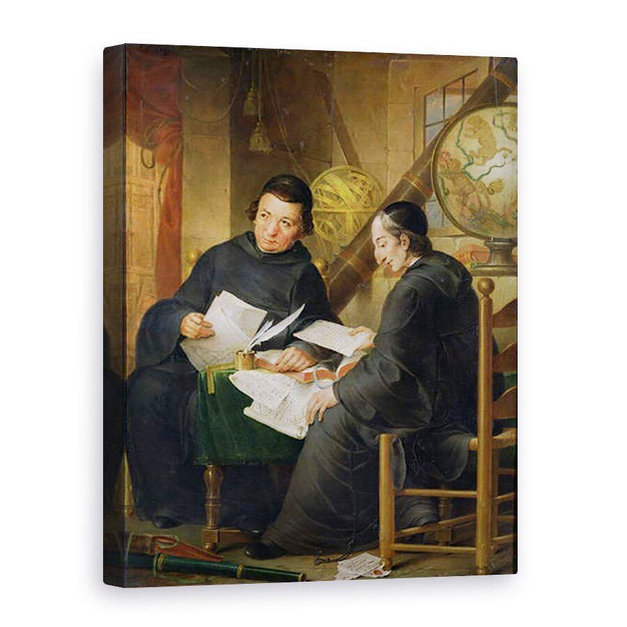 Tablou canvas - Louis Gabriel Blanchet - P.P. Leseur si Francois Jacquier 1711-88 in Roma, 60 x 80 cm