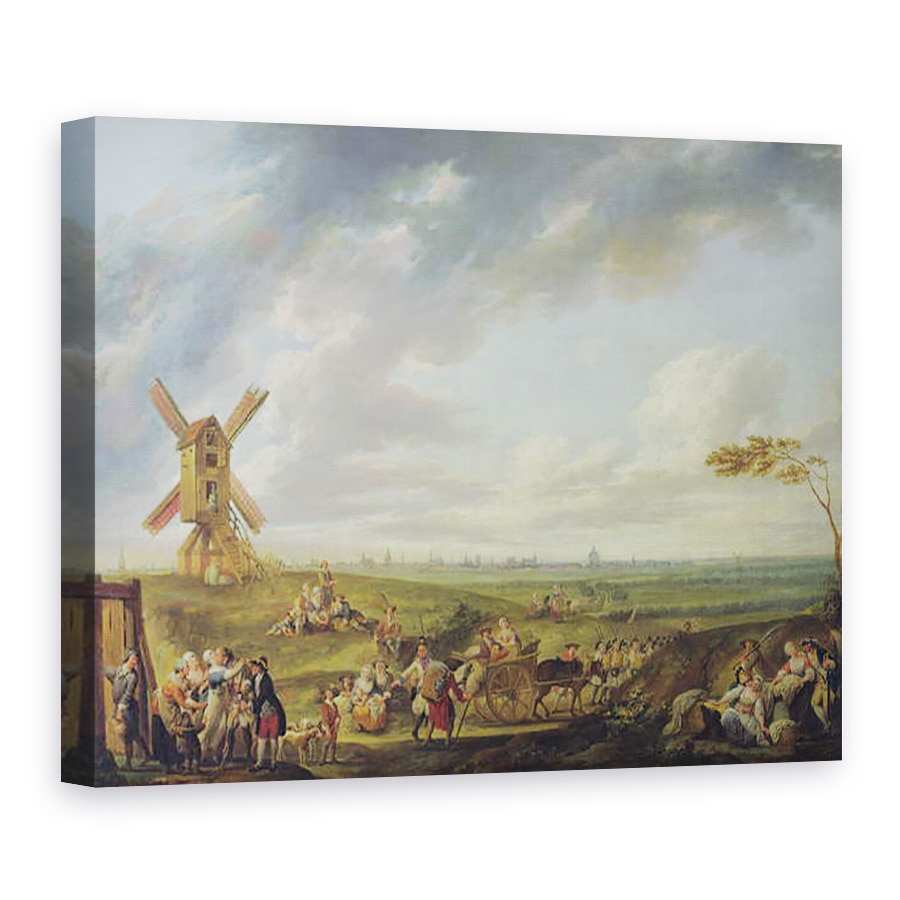 Tablou canvas - Louis Joseph Watteau - Primirea unui soldat care se intoarce acasa, 60 x 80 cm