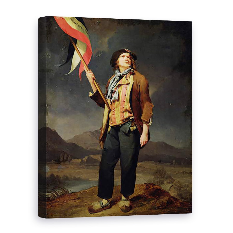 Tablou canvas - Louis Leopold Boilly - Cantaretul Chenard, ca Sans-Culotte, 60 x 80 cm