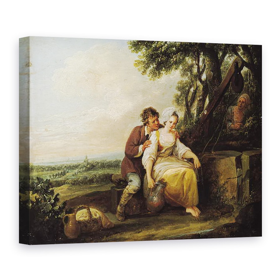 Tablou canvas - Louis Joseph Watteau - Scene Galante, 60 x 80 cm