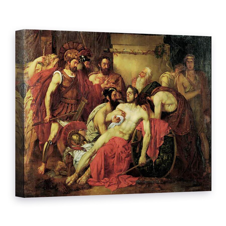 Tablou canvas - Louis Gallait - Moartea lui Epaminondas c.418-362 i.Hr., 60 x 80 cm