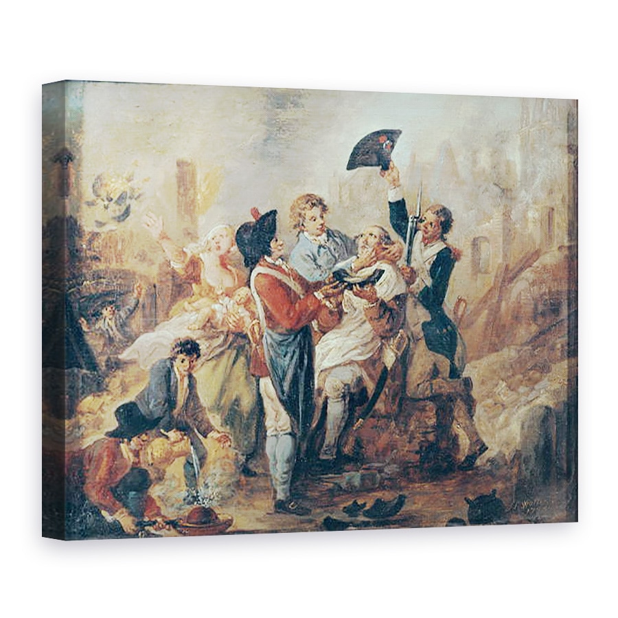 Tablou canvas - Louis Joseph Watteau - Cana de barbierit din Lille, 60 x 80 cm
