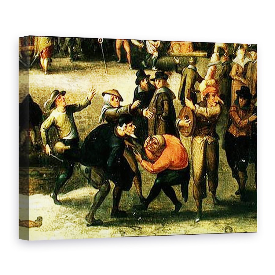 Tablou canvas - Louis de Caullery - Carnaval ulei pe panou, 60 x 80 cm