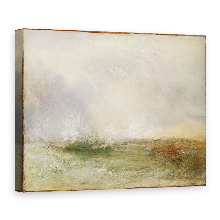 Tablou canvas - Joseph Mallord William Turner - Stormy Sea Breaking pe un mal, 75 x 100 cm
