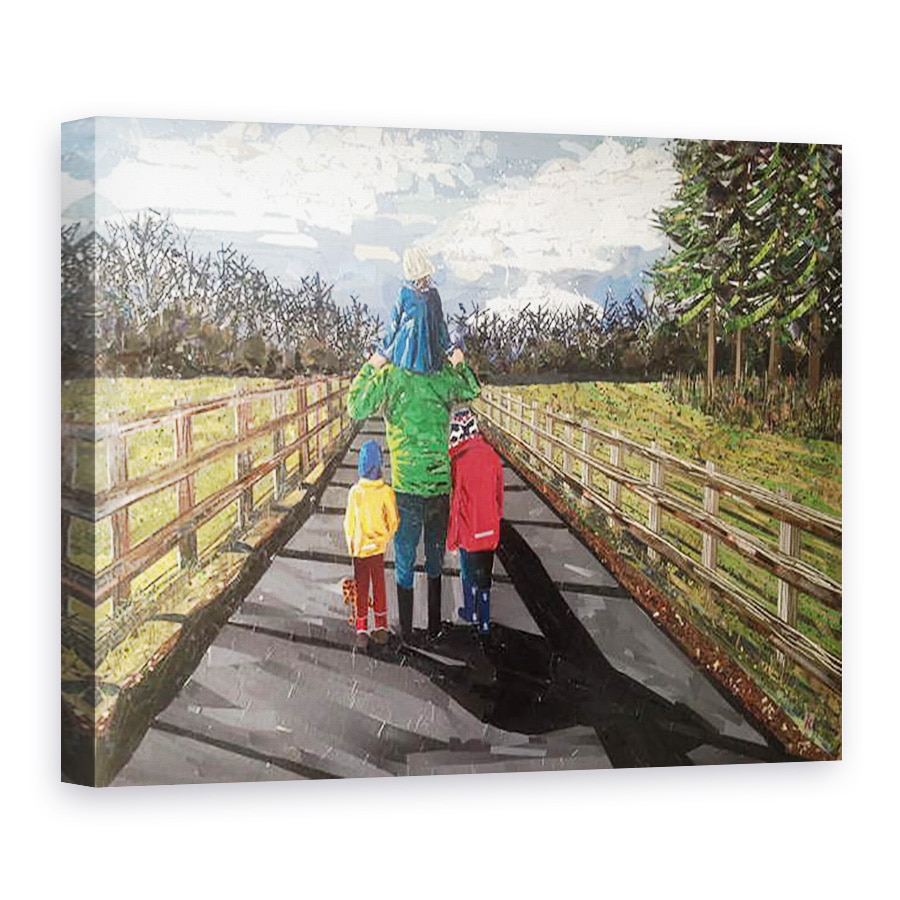Tablou canvas - Kirstie Adamson - Plimbare familie, 60 x 80 cm