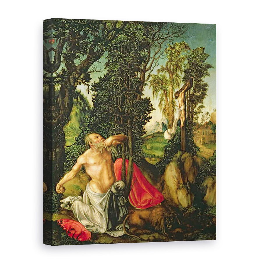 Tablou canvas - Lucas Cranach the Elder - Penitenta Sfantului Jerome, 75 x 100 cm