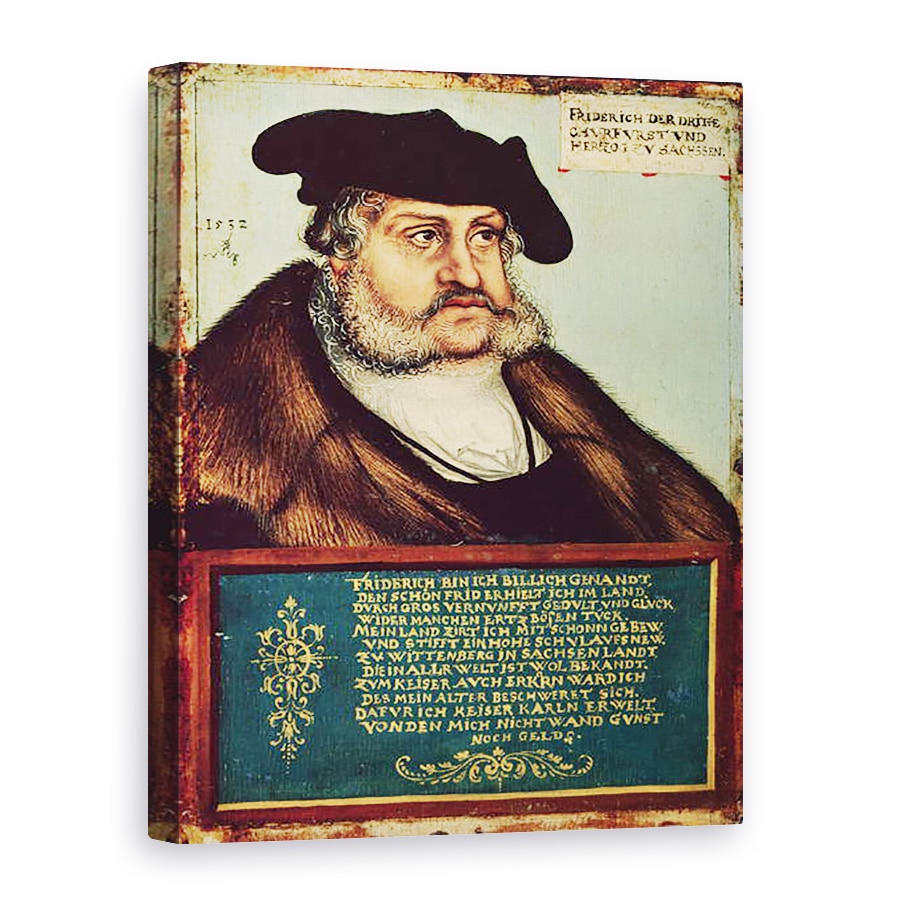 Tablou canvas - Lucas Cranach the Elder - Portret De Frederick III, 75 x 100 cm