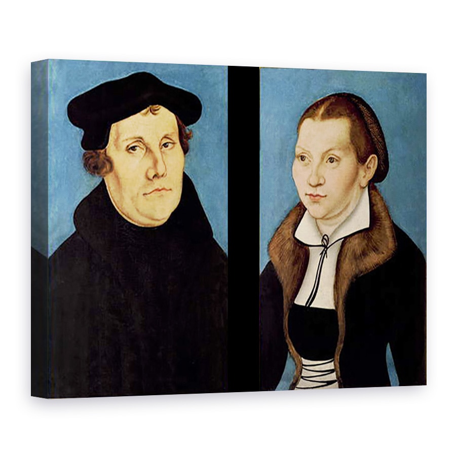 Tablou canvas - Lucas Cranach the Elder - Portret dublu De Martin Luther si Katherin von Bora, 75 x 100 cm