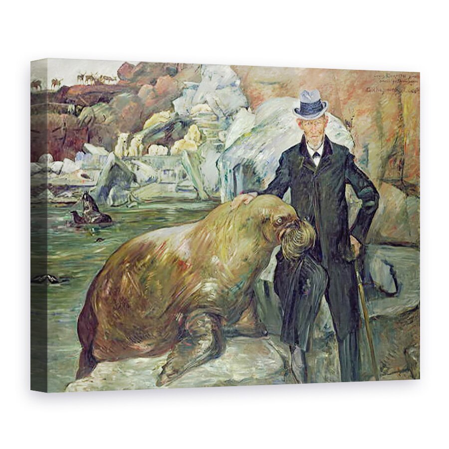 Tablou canvas - Lovis Corinth - Carl Hagenbeck 1844-1913 in Gradina Zoologica, 60 x 80 cm