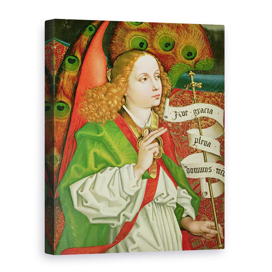 Tablou canvas - Martin Schongauer - Detaliu al Arhanghelului Gavril, de la Buna Vestire, de la Altarul Orlier, 50 x 70 cm