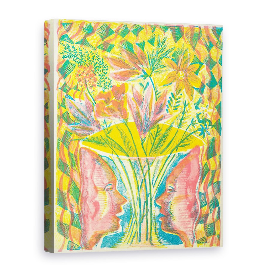 Tablou canvas - Mary Kuper - Fete si flori, 50 x 70 cm