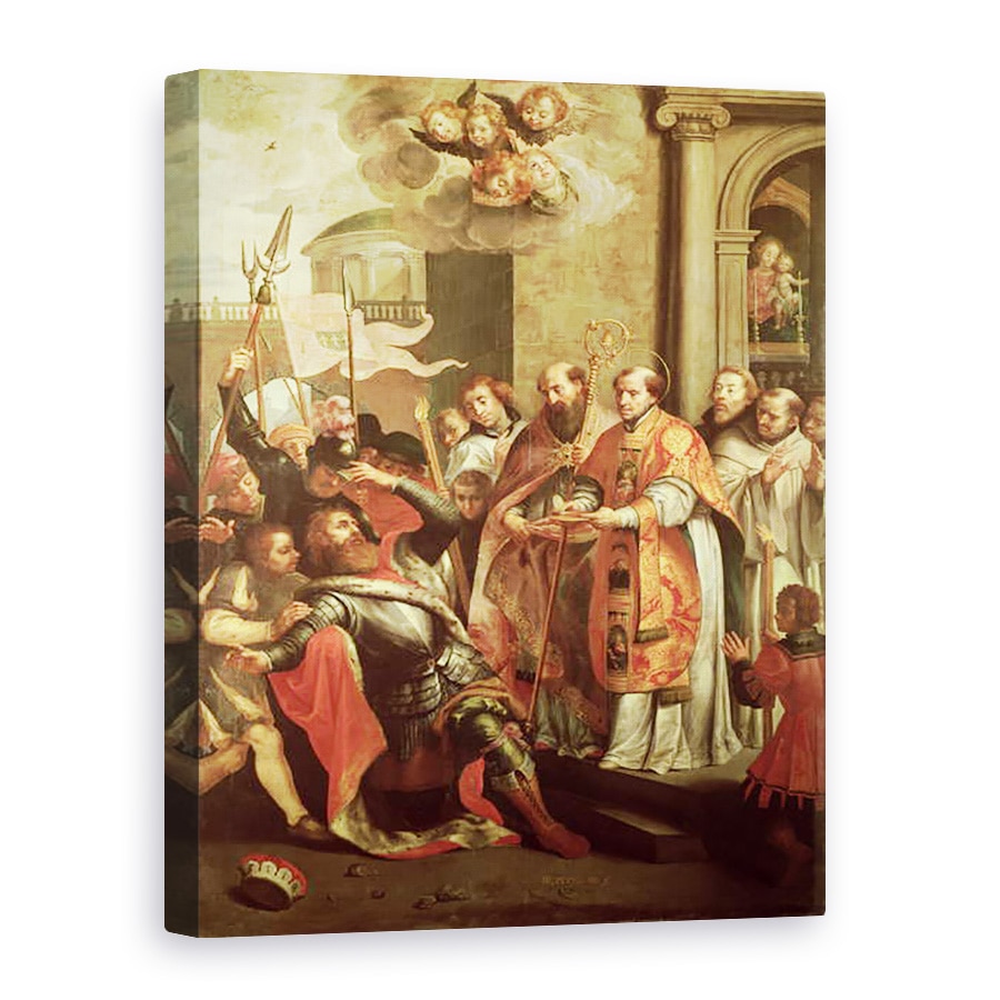 Tablou canvas - Martin Pepyn - Sfantul Bernard de Clairvaux 1090-1153 si Wilhelm X 1099-1137 Duce de Aquitania, 50 x 70 cm
