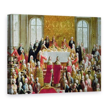 Tablou canvas - Martin II Mytens - Banchetul incoronarii lui Iosif al II-lea 1741-90, imparat al Germaniei, 50 x 70 cm Tablou canvas - Martin II Mytens - Banchetul incoronarii lui Iosif al II-lea 1741-90, imparat al Germaniei, 50 x 70 cm