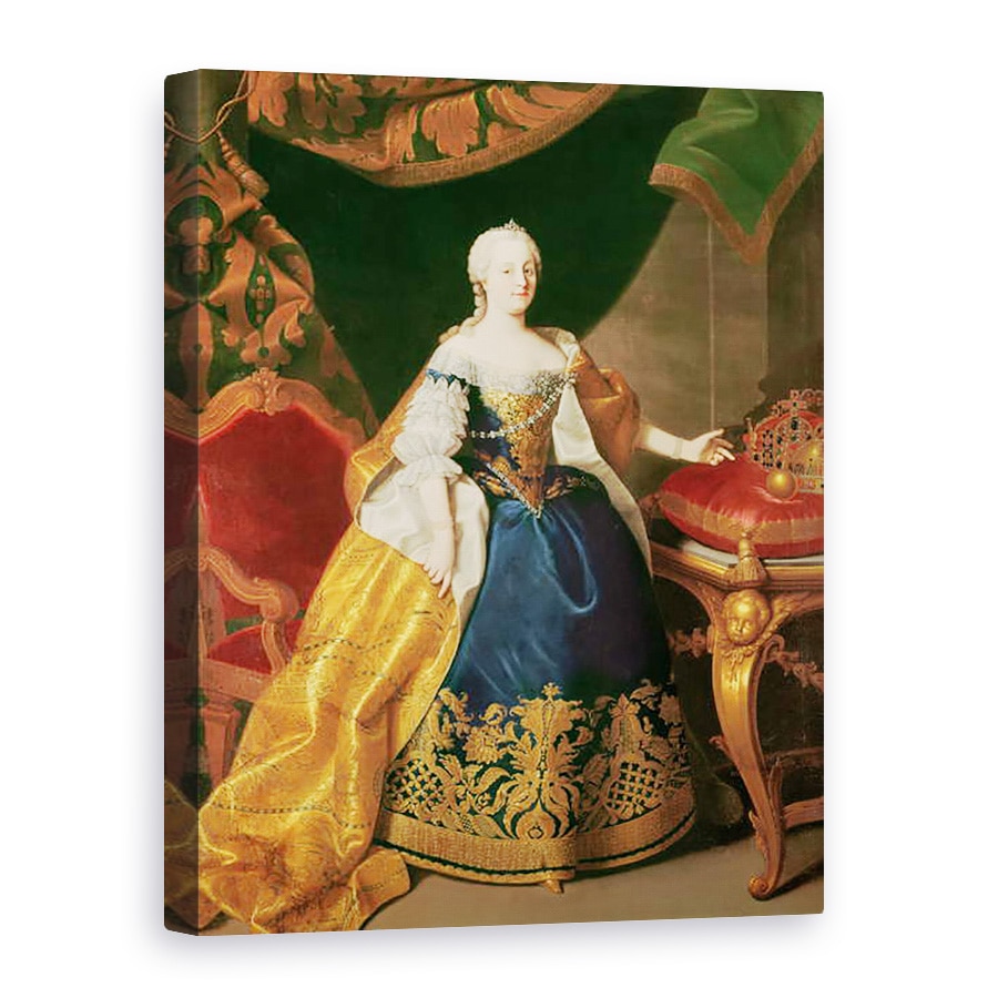 Tablou canvas - Martin Mytens - Portret De imparateasa Maria Tereza De Austria 1717-80, 50 x 70 cm