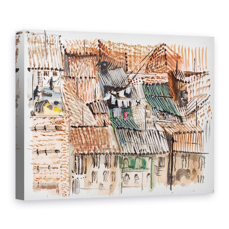 Tablou canvas - Mary Kuper - Acoperisuri, 50 x 70 cm