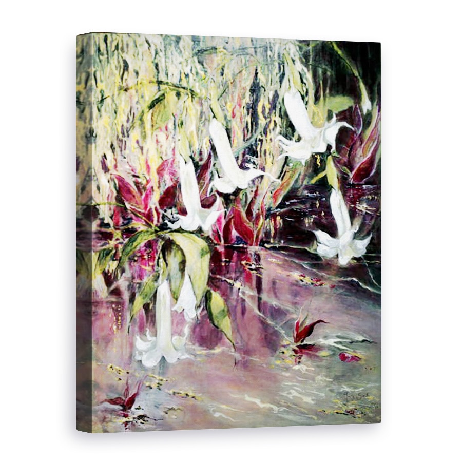 Tablou canvas - Mary Smith - Daturas in gradina lui Monet, 50 x 70 cm