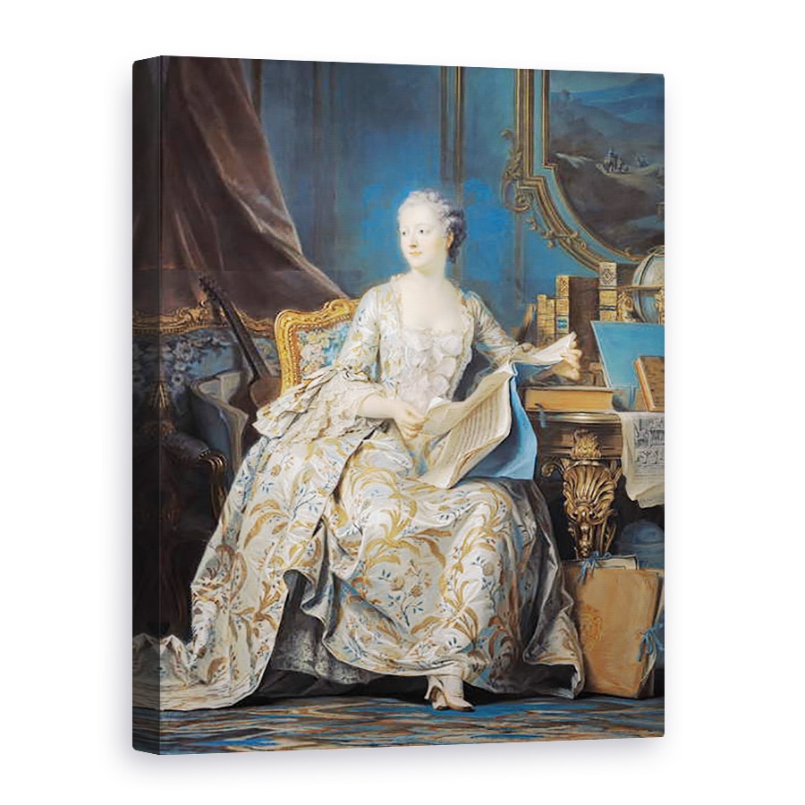 Tablou canvas - Maurice Quentin de la Tour - Jeanne Poisson 1721-64 Marchiza de Pompadour, 75 x 100 cm