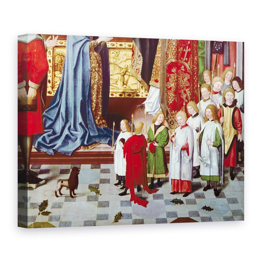 Tablou canvas - Master of the Holy Parent - Cele sapte bucurii ale altarului Fecioarei, detaliu al unui cor de baieti, 50 x 70 cm