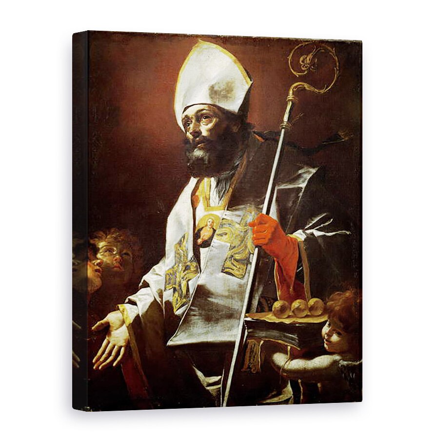 Tablou canvas - Mattia Preti - Sfantul Nicolae din Bari d.c.346, 60 x 80 cm
