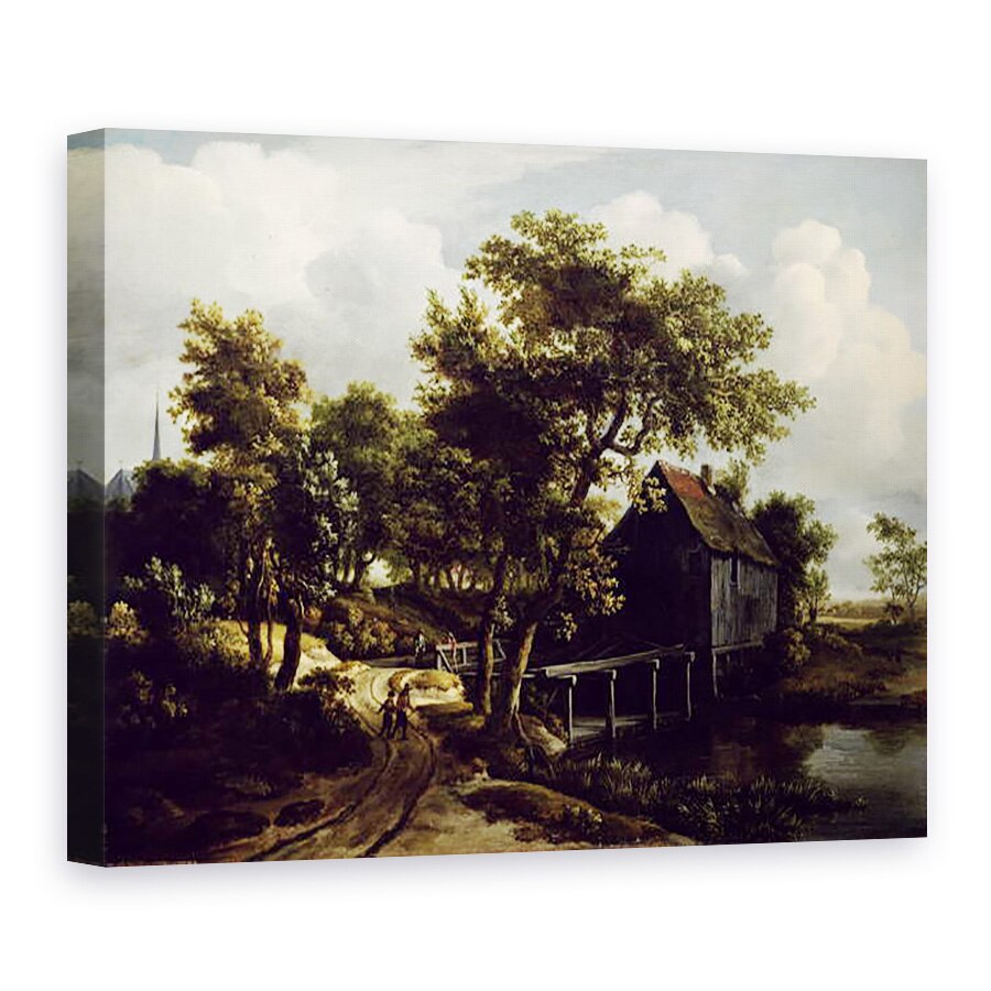 Tablou canvas - Meindert Hobbema - Moara de apa, 75 x 100 cm