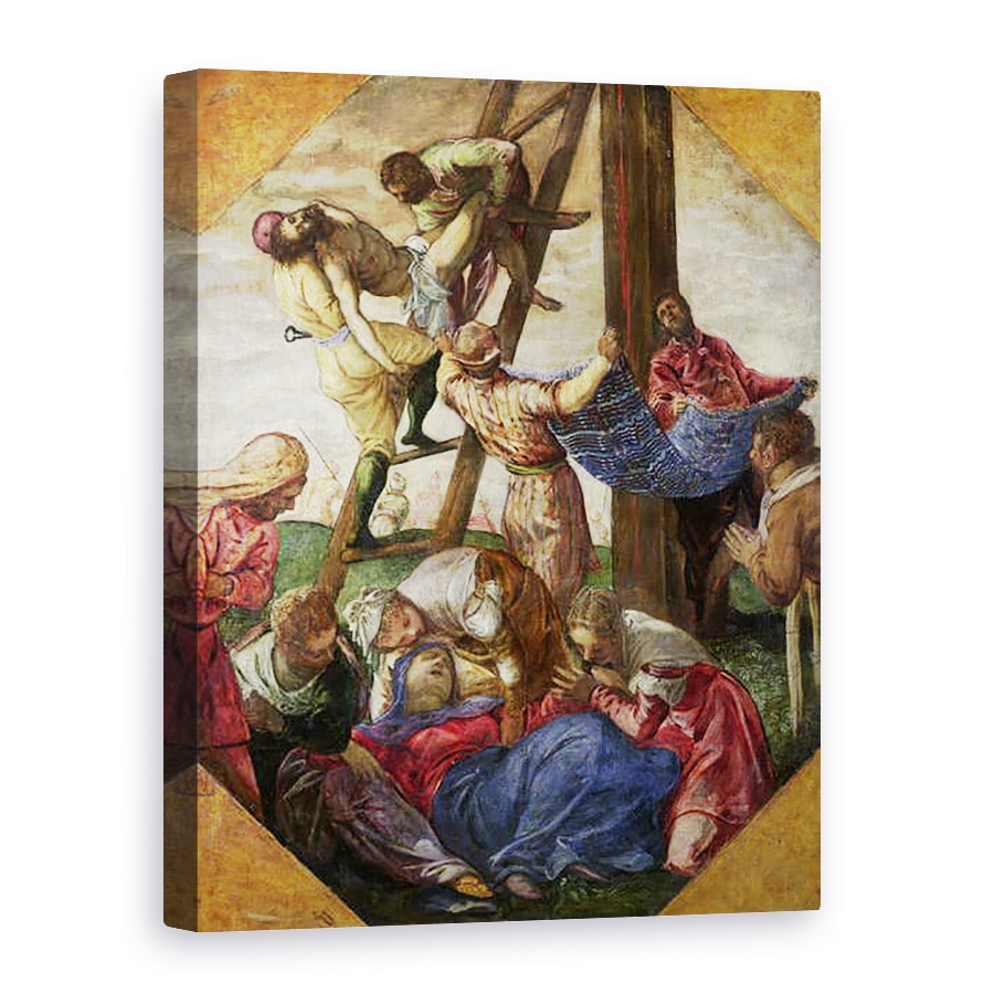 Tablou canvas - Jacopo Robusti Tintoretto - Coborarea de pe cruce, 75 x 100 cm