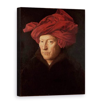 Tablou canvas - Jan van Eyck - Portretul unui barbat, 75 x 100 cm Tablou canvas - Jan van Eyck - Portretul unui barbat, 75 x 100 cm