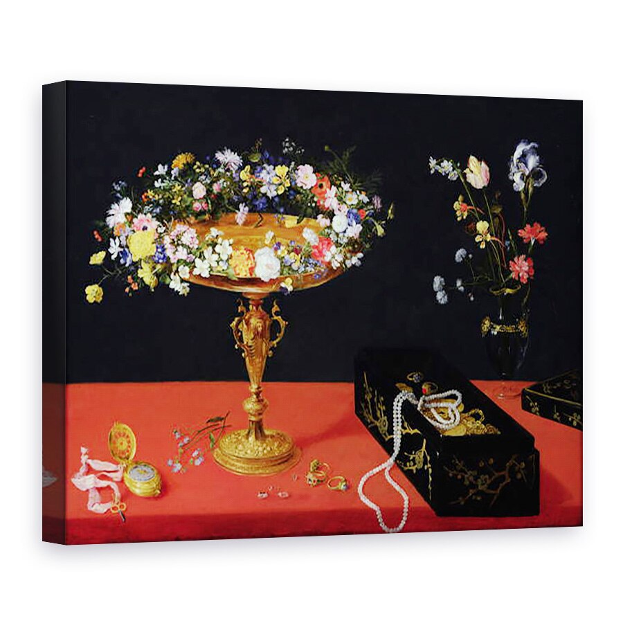 Tablou canvas - Jan Brueghel the Younger - O Natura moarta a unui Tazza cu flori, 75 x 100 cm