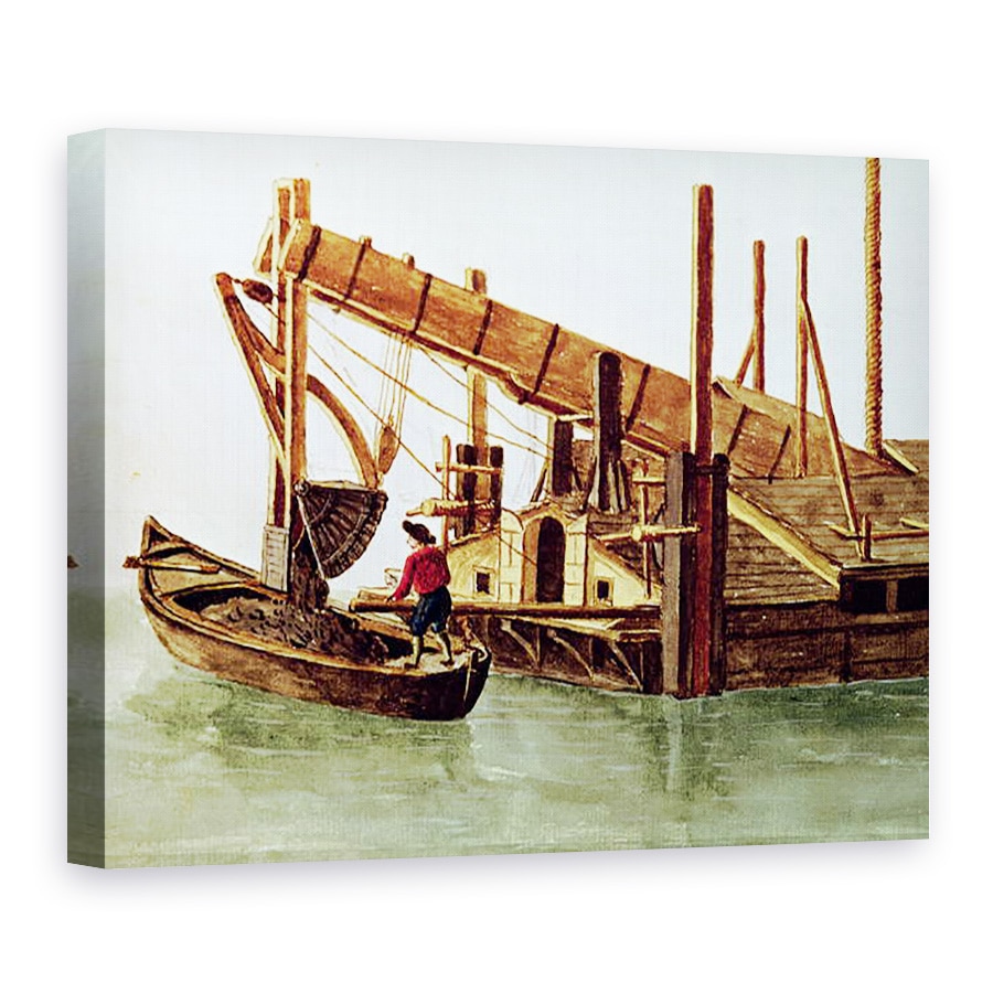 Tablou canvas - Jan van Grevenbroeck - Draging un canal, 75 x 100 cm