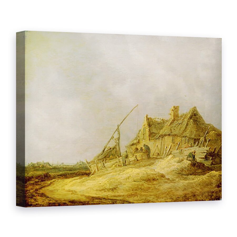 Tablou canvas - Jan Josephsz van Goyen - Farmstead, 75 x 100 cm