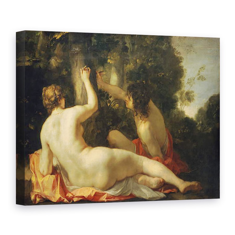 Tablou canvas - Jacques Blanchard - Angelica si Medoro, 50 x 70 cm