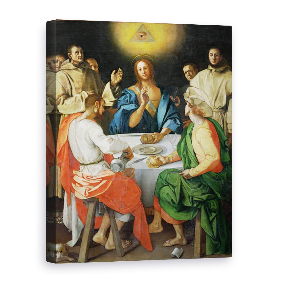 Tablou canvas - Jacopo Pontormo - Cina de la Emmaus, 60 x 80 cm