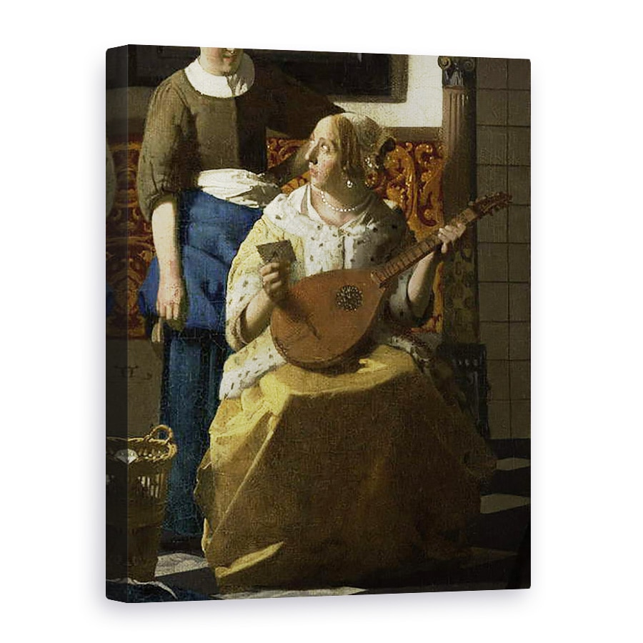 Tablou canvas - Jan Vermeer - Scrisoarea de dragoste, 50 x 70 cm