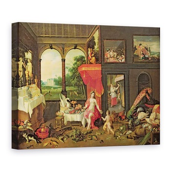 Tablou canvas - Jan van Kessel - Alegorie de gust, 75 x 100 cm Tablou canvas - Jan van Kessel - Alegorie de gust, 75 x 100 cm