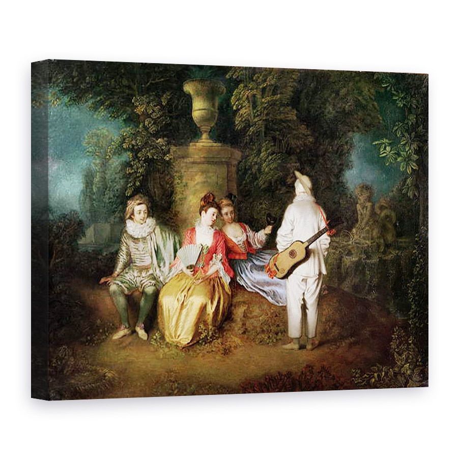 Tablou canvas - Jean Antoine Watteau - Cei patru, 50 x 70 cm