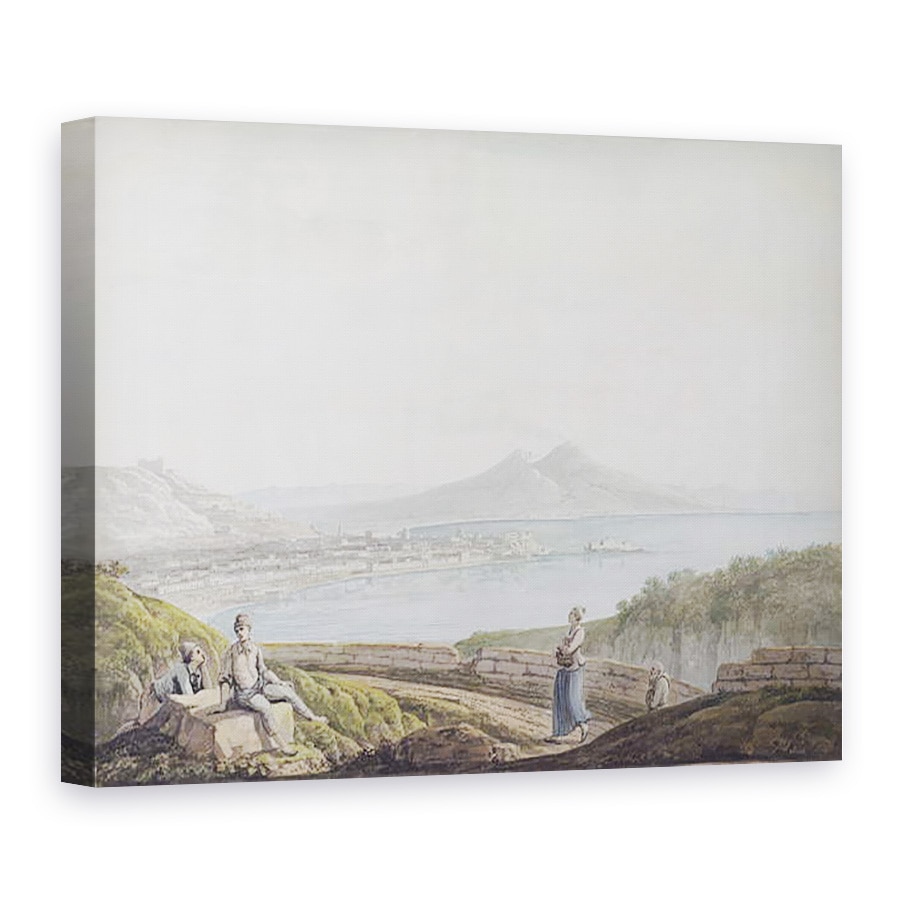 Tablou canvas - Jacob More - Napoli din Posillipo, 75 x 100 cm