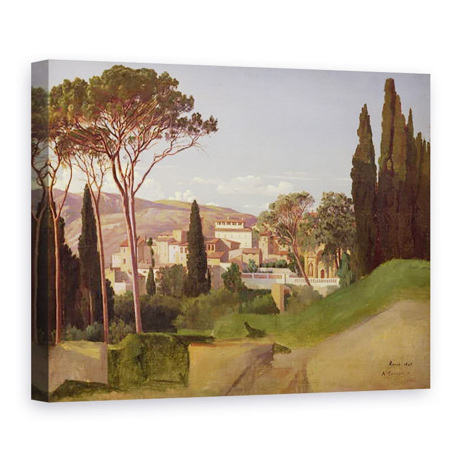 Tablou canvas - Jean Achille Benouville - Vedere la o vila romana, 50 x 70 cm