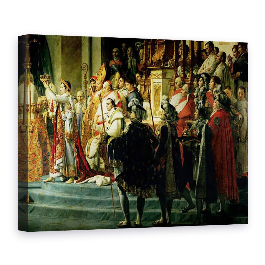 Tablou canvas - Jacques Louis David - Sfintirea imparatului Napoleon si incoronarea imparatesei Josephine de catre Papa Pius al VII-lea, detaliu II, 50 x 70 cm