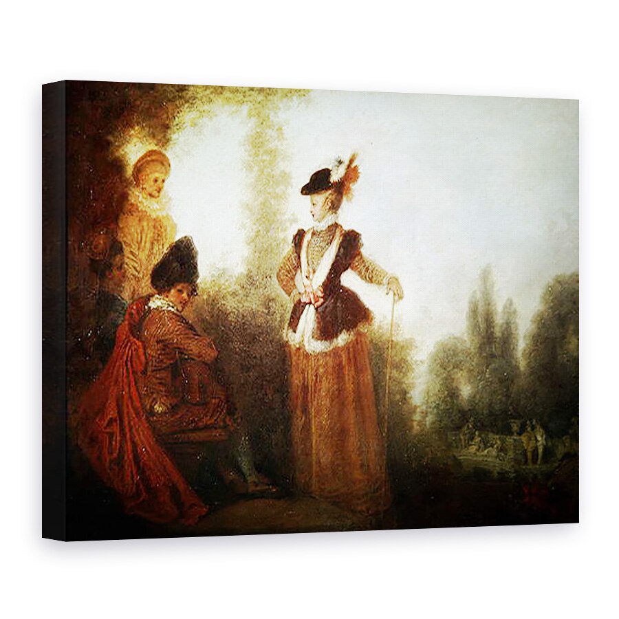 Tablou canvas - Jean Antoine Watteau - Aventura, 60 x 80 cm