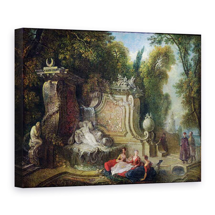 Tablou canvas - Jacques de Lajoue - Oriental Garden, 60 x 80 cm