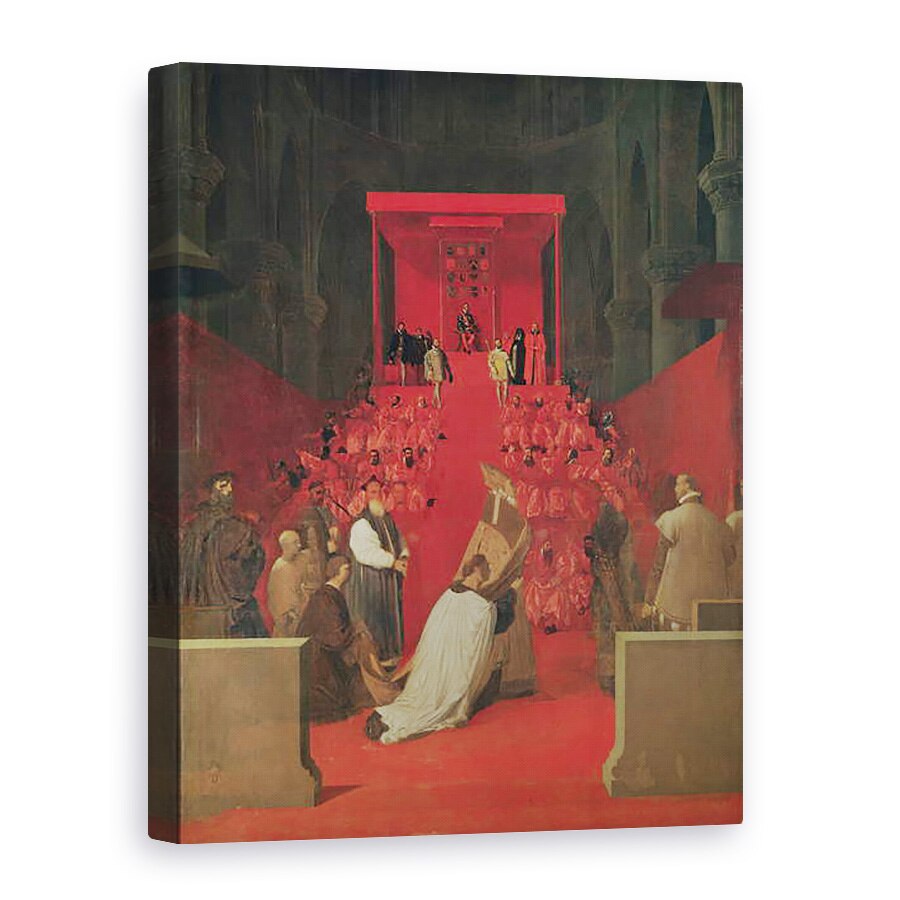 Tablou canvas - Jean Auguste Dominique Ingres - Fernando Alvarez de Toledo 1508-82 al treilea Duce de Alba in Catedrala Sfantul Gudule, 60 x 80 cm