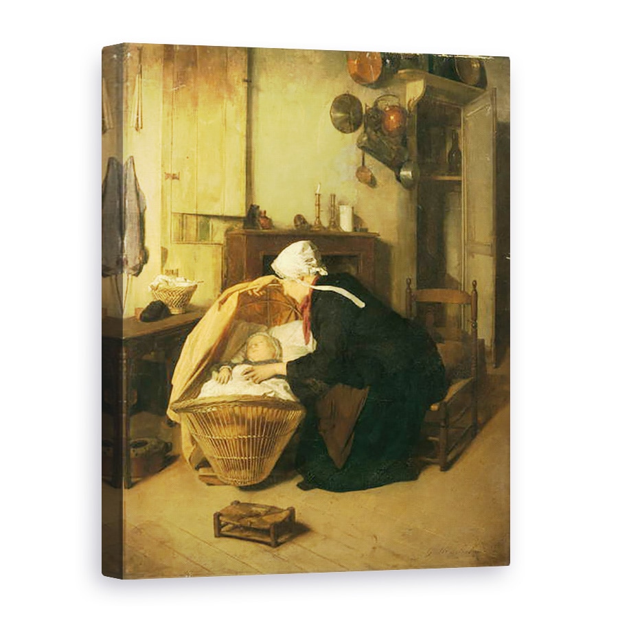 Tablou canvas - Jacques Gustave Hamelin - Tanara Mama, 60 x 80 cm