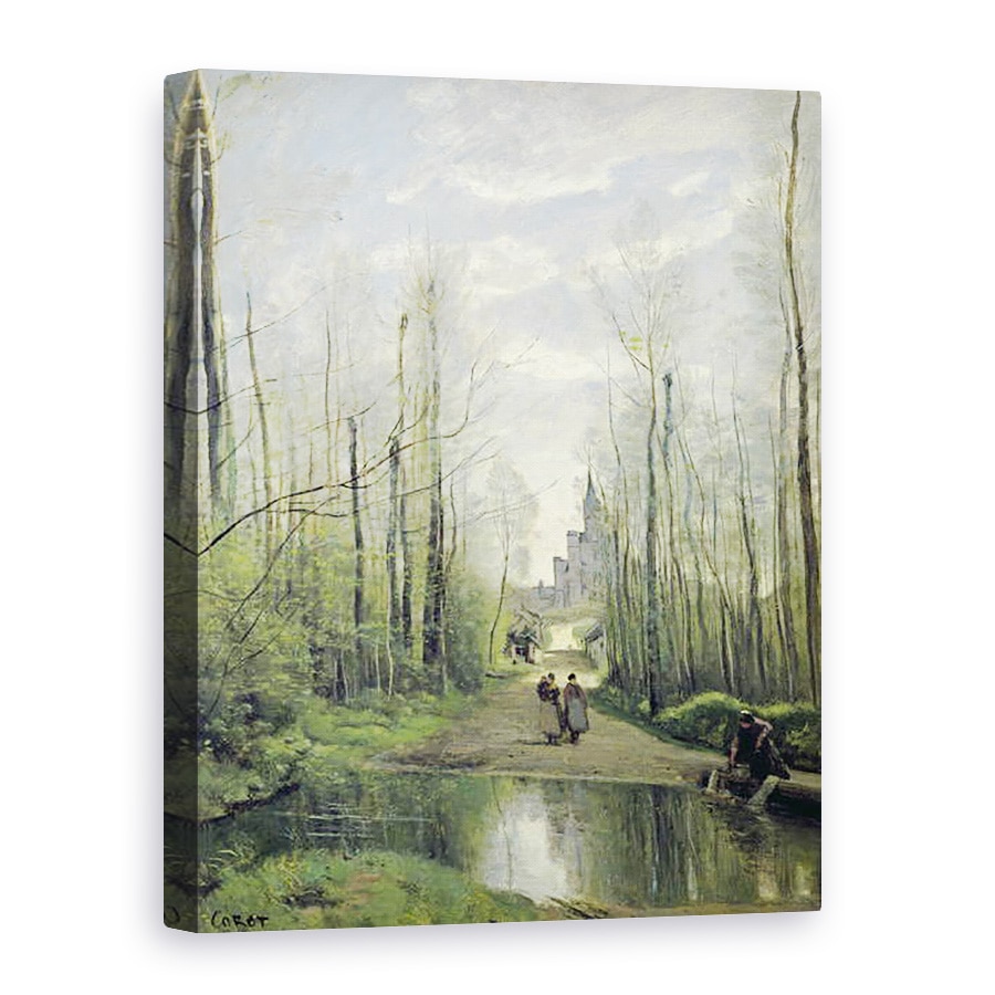 Tablou canvas - Jean Baptiste Camille Corot - Biserica de la Marissel, 60 x 80 cm