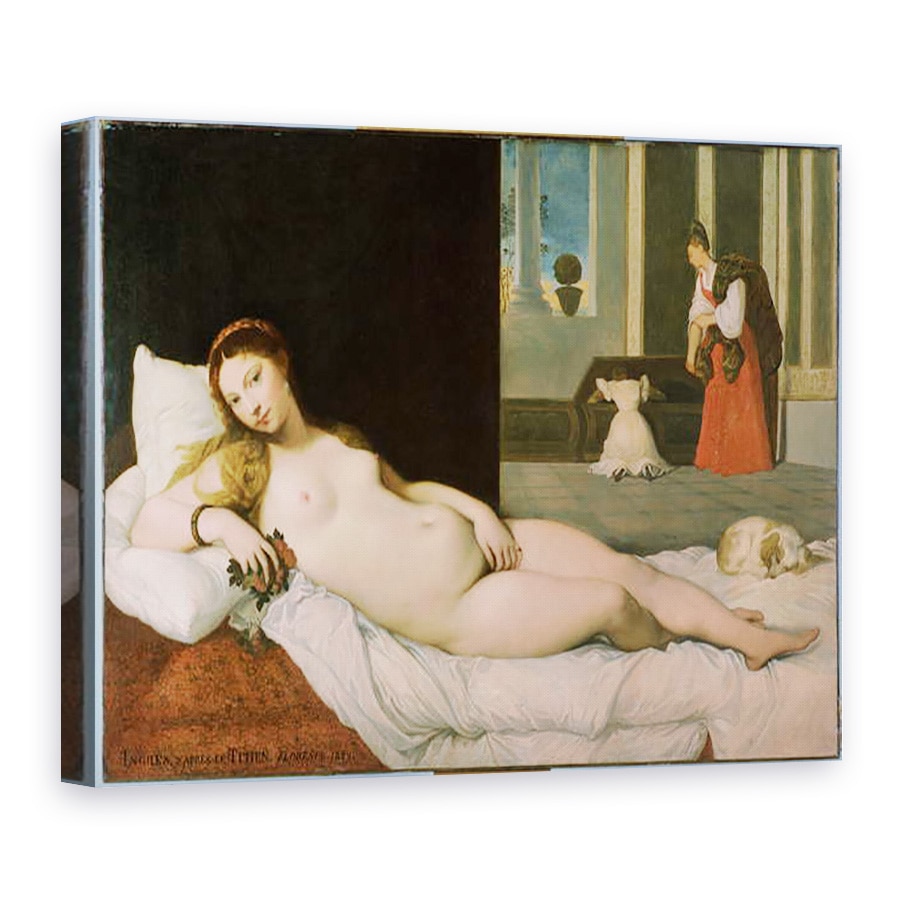 Tablou canvas - Jean Auguste Dominique Ingres - Venus inclinat, dupa Titian, 60 x 80 cm